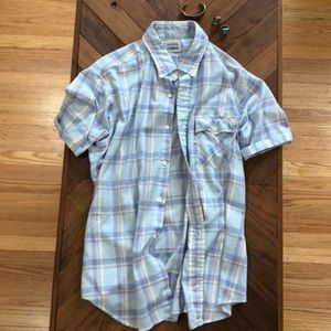 Vintage Levi’s short sleeve  plaid button up.